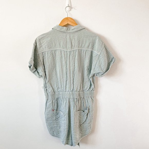 *SOLD* Urban Outfitters BDG Devon Linen Tie Waist Cheeky Romper Beach - Picture 6 of 8
